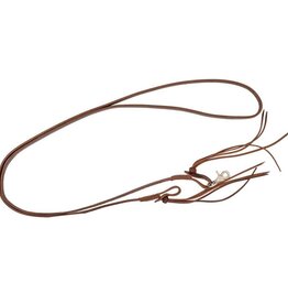 Partrade Reins Roping 5/8" Chocolate Harness Leather With Cowboy Knot (4 String)