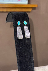 Boho Sol Stamped Folded Teardrop Earring