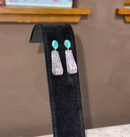 Boho Sol Stamped Folded Teardrop Earring