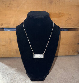 Boho Sol Howlite Bar Necklace