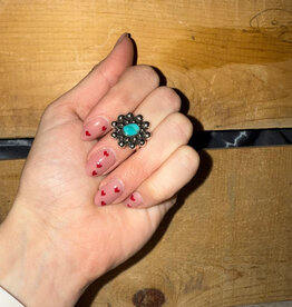 Boho Sol Multi Dot Turquoise Adjustable Ring