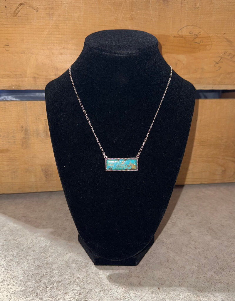 Boho Sol Genuine Turquoise Bar Necklace