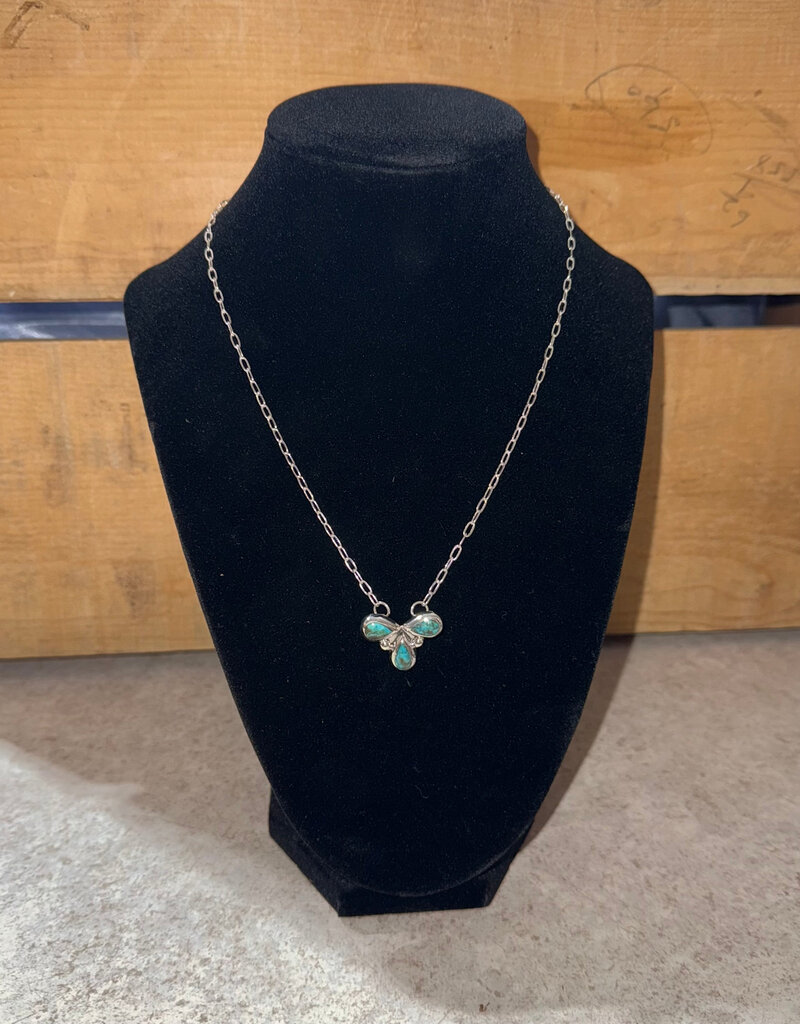 Boho Sol Triple Teardrop Turquoise Necklace