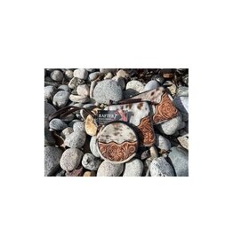 Rafter T Ranch Company Coin Purse Brown & White Hairon