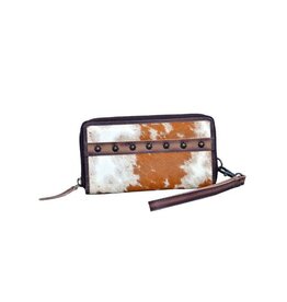 Rafter T Ranch Company Large Wallet w/brown/white Hairon