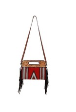 Rafter T Ranch Company Clutch/Crossbody Bag w/ Brown Suede Fringes