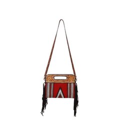 Rafter T Ranch Company Clutch/Crossbody Bag w/ Brown Suede Fringes