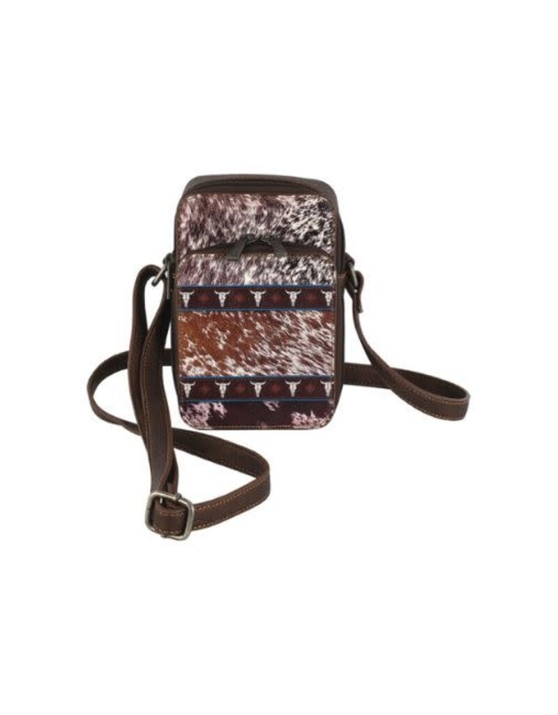 Tony Lama Bag Hair on Print w/Steer Skulls