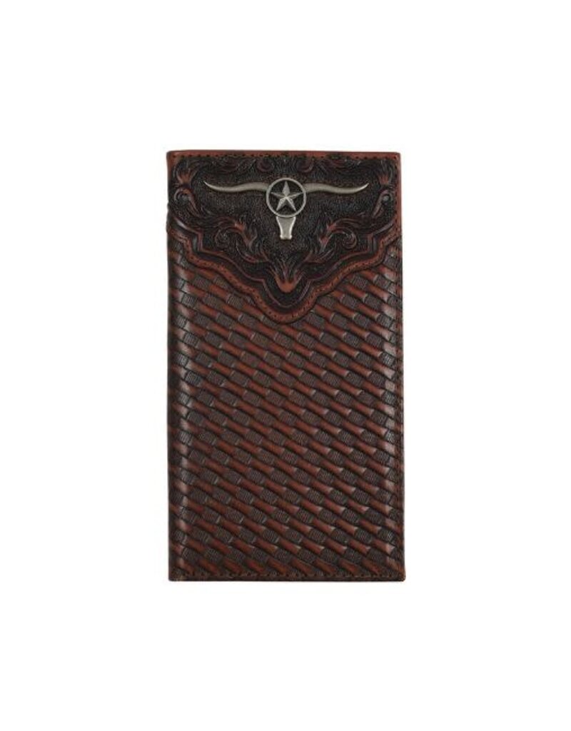 Justin Rodeo Wallet Embossed Yoke w/Steerhead