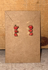 Boho Sol Coral Pink Jasper Triple Teardrop Mini Crawler