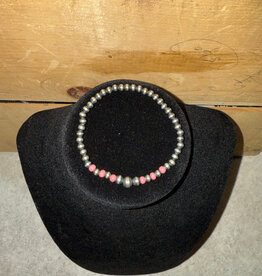 Boho Sol Mixed Pink/Pearl Stretchy Bracelet