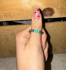 Boho Sol Triple Turquoise Stretchy Ring