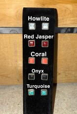 Boho Sol Coral Pink Jasper Square Studs