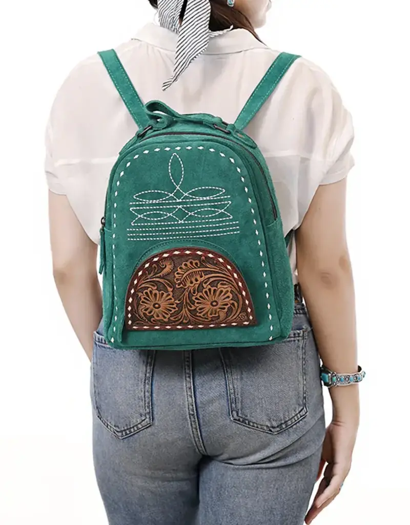 American Darling Turquoise Backpack with Tooling