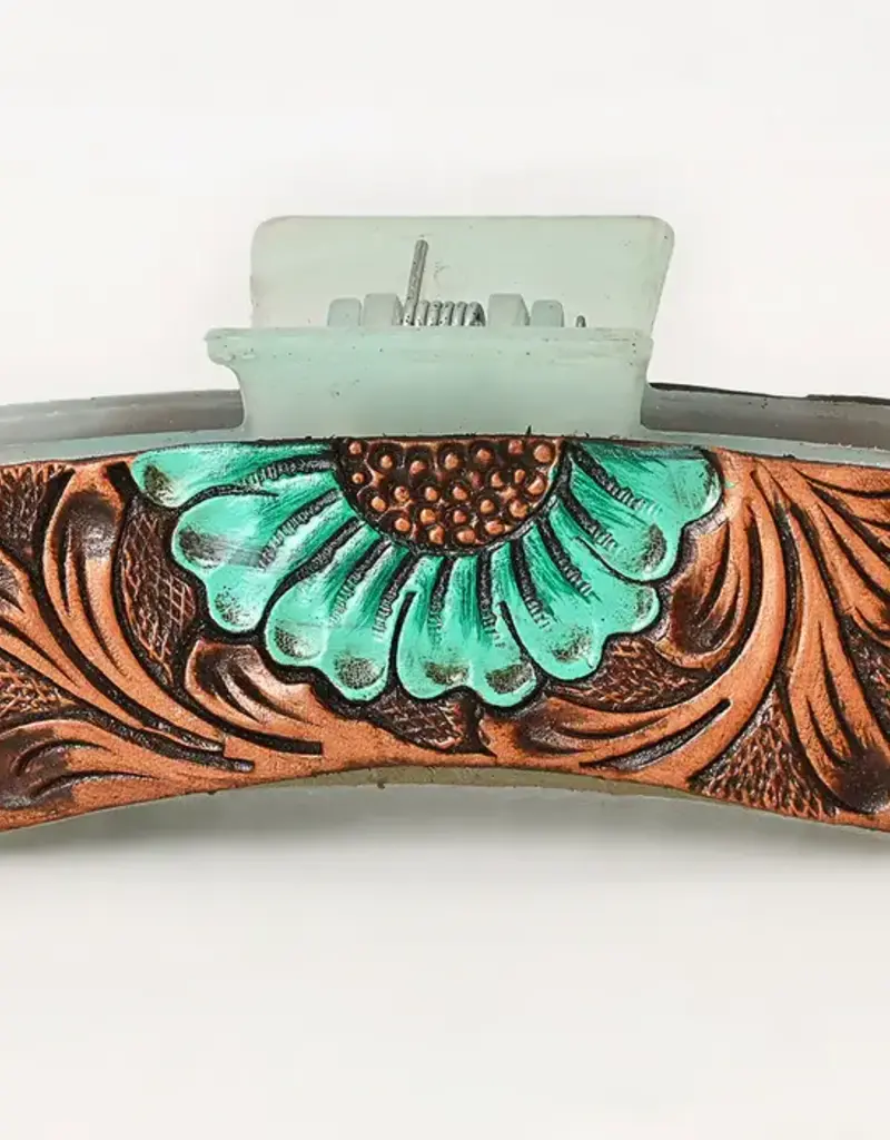 American Darling Hand Tooled Hair Clip