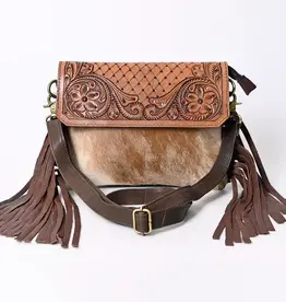American Darling Hand Tooled Leather/hide Clutch/Purse