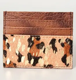 American Darling Leopard Card-Holder Hand Tooled Genuine Leather