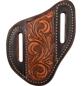 Classic Equine Knife Scabbord Angled Folding Knife Floral