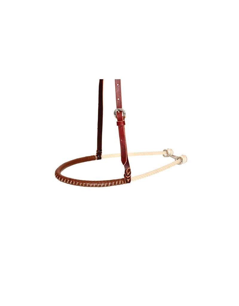 Partrade Noseband Single Rope 3/4" W/ Lthr Cvr