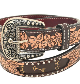 Rafter T Ranch Company Belt Floral w/Tan Arrows
