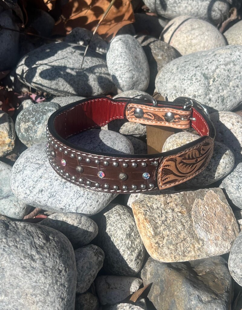 Rafter T Ranch Company Belt w/Brown Gator Print