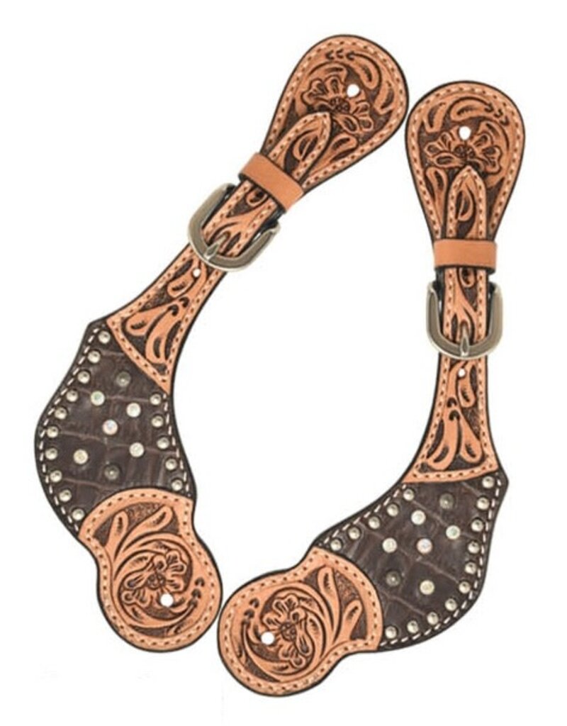 Rafter T Ranch Company Ladies Spur Strap w/Brown Gator Print