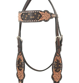 Rafter T Ranch Company Browband Headstall w/Basket Tooling