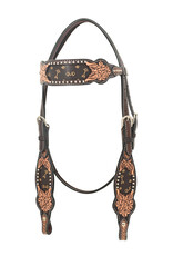 Rafter T Ranch Company One Ear Headstall w/Brown Gator Print