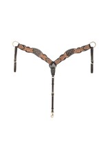 Rafter T Ranch Company Breast Collar w/Floral Carving/Tan Arrows