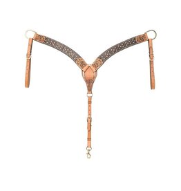 Rafter T Ranch Company Breast Collar w/Brown Gator Print