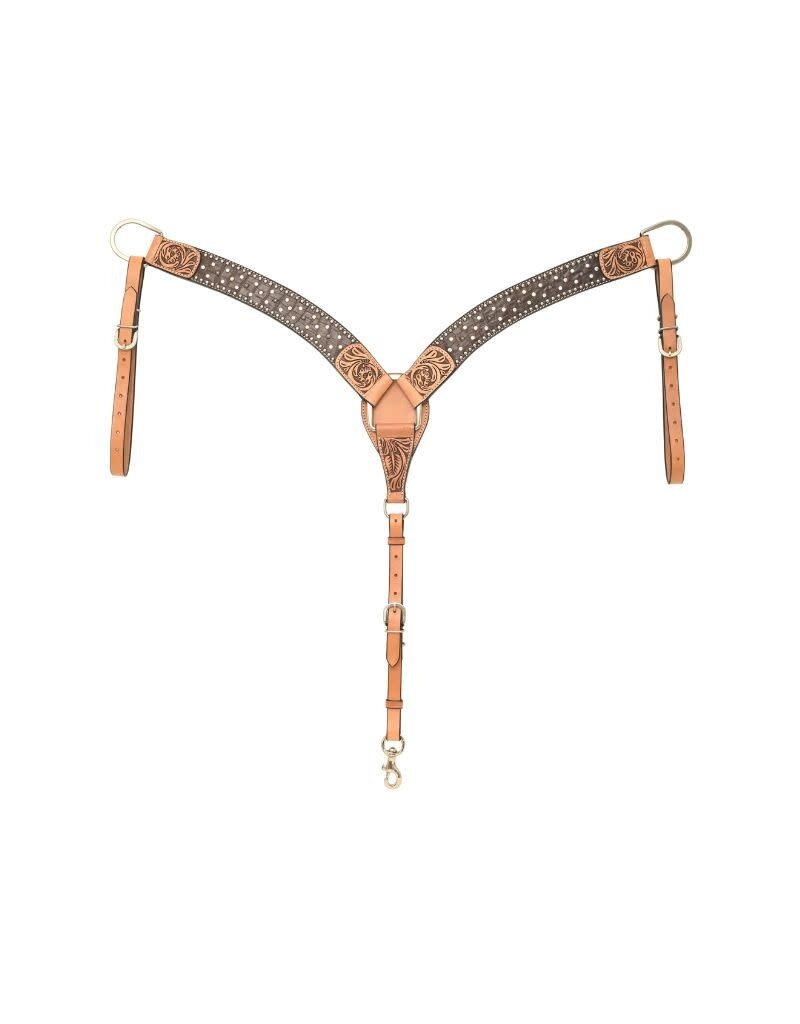 Rafter T Ranch Company Breast Collar w/Brown Gator Print
