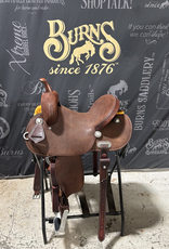 Burns Saddlery 1430HD  Chocolate RO Barrel Saddle w/Beadline