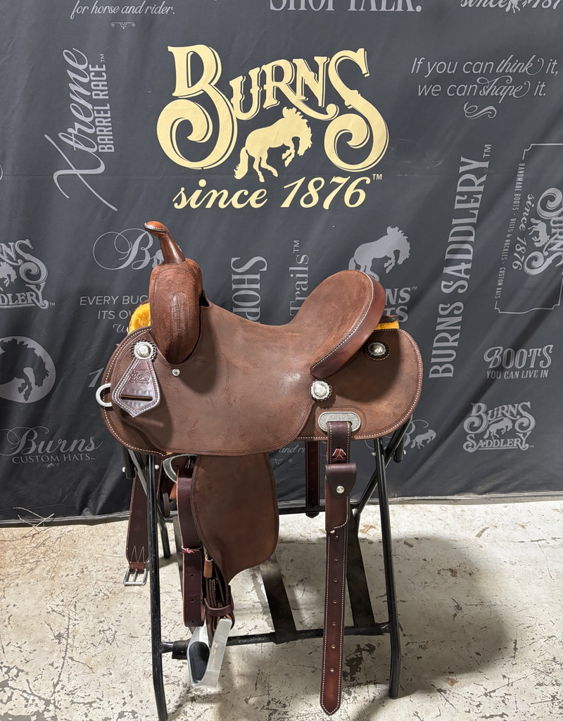 Burns Saddlery 1430HD  Chocolate RO Barrel Saddle w/Beadline