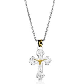 Montana Silversmiths Honor & Grit Cross Necklace