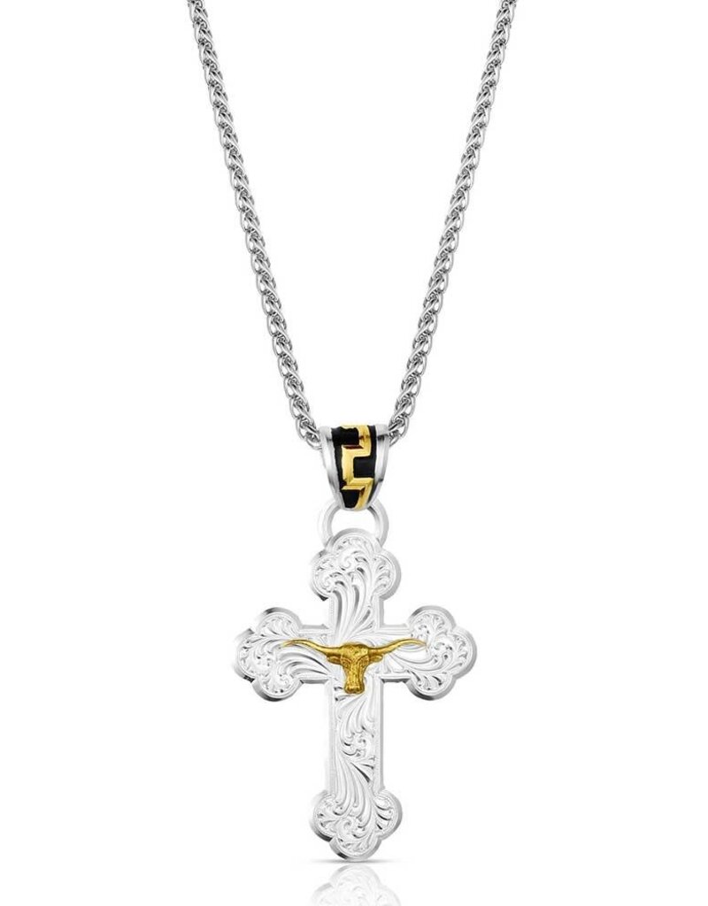 Montana Silversmiths Honor & Grit Cross Necklace