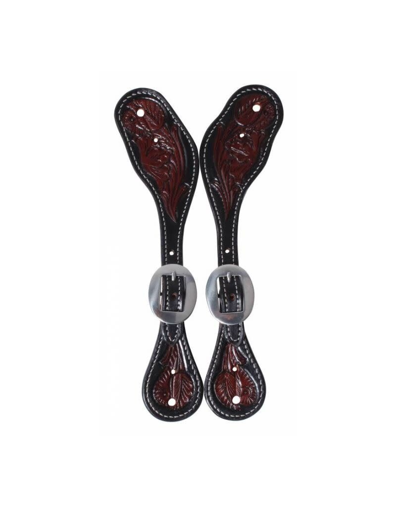 Professional's Choice Floral Spur Strap Black Stratford