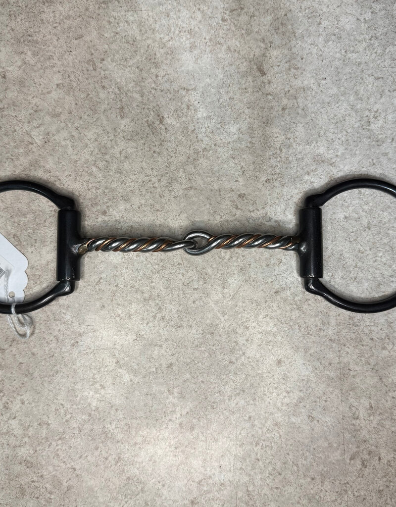 Dutton Bits 2 pc copper twist-d-ring snaffle