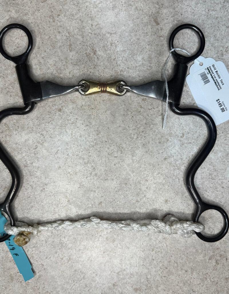 Dutton Bits 3 pc mouthpiece, copper wrapped dog bone center, long cavalry