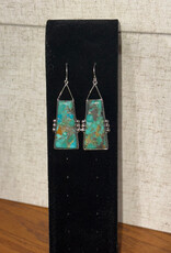 Boho Sol Turq Trapezoid Slab Earring