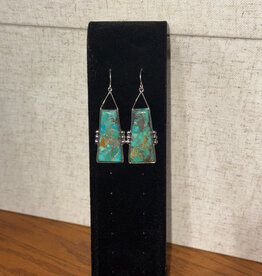 Boho Sol Turq Trapezoid Slab Earring