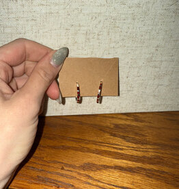 Boho Sol Jasper Mini Inlay Hoop Earrings