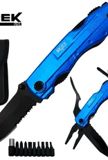 Rex Rtek 4.5" Multi Tool Pocket Knife with Pliers Bottle Opener Screwdrivers & Sheath