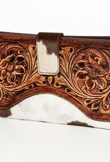 American Darling Hair on/Tooled Leather Wallet