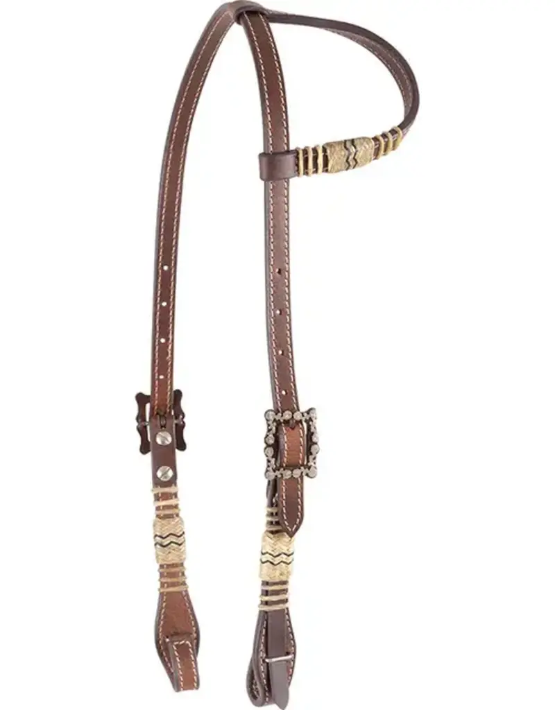 Cashel Slip Ear Chocolate Rawhide Headstall