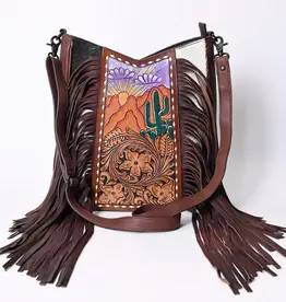 American Darling Cactus Scene Crossbody w/fringe