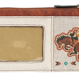 Justin Card Organizer w/Bronco Cowgirl