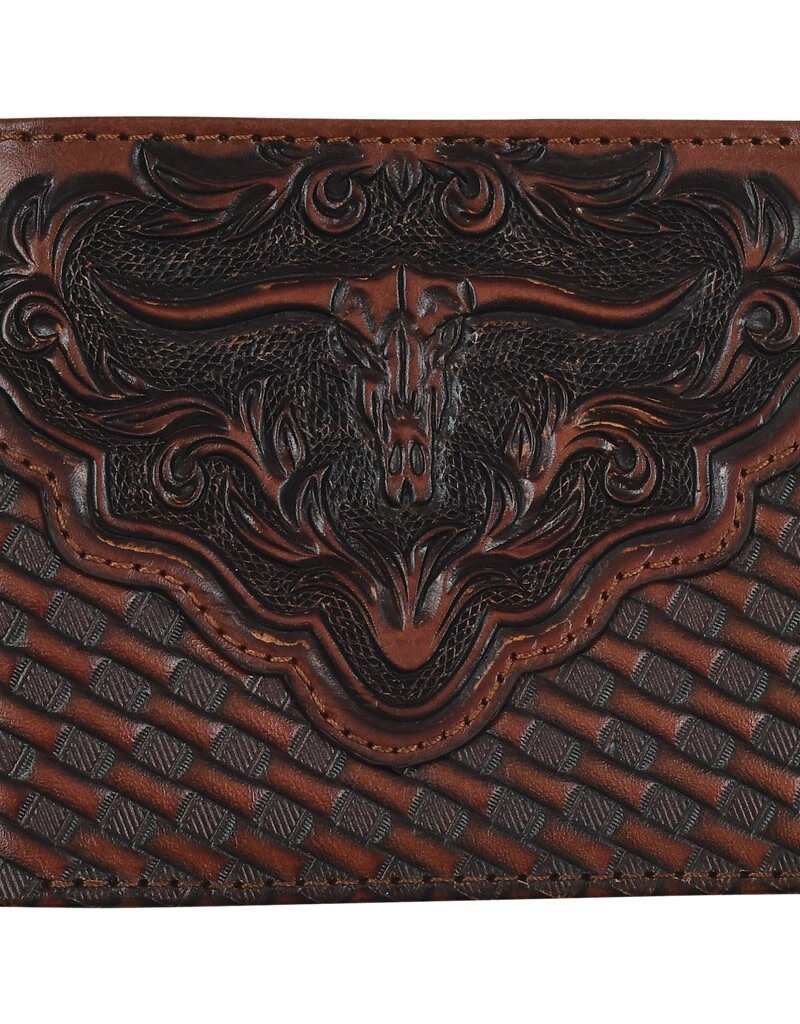 Justin Bifold Wallet w/Basketweave