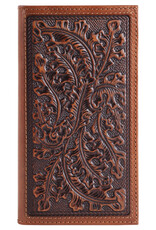 Justin Rodeo Wallet Leaf Emboss
