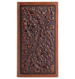 Justin Rodeo Wallet Leaf Emboss
