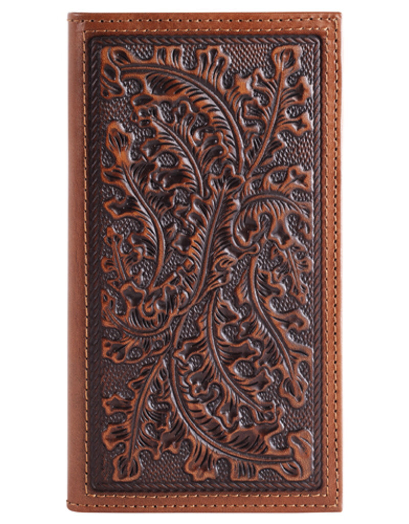 Justin Rodeo Wallet Leaf Emboss